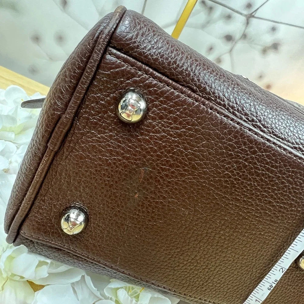 BRIGHTON MY FLAT IN LONDON BROKER COGNAC DOMED BOWLER STYLE HANDBAG - Picture 13 of 13